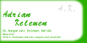 adrian kelemen business card