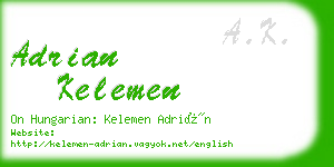 adrian kelemen business card
